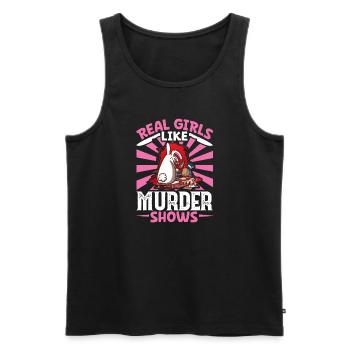 True Crime Murder Spy Crime Intérêt Idée cadeau - Débardeur bio Premium Homme - noir - Devant - AI Model Male 178 light (178cm)
