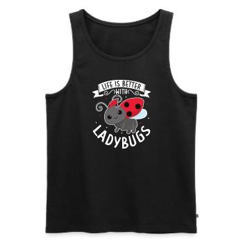 Marienkäfer Marienkäfer Entomologie Insekten - Männer Premium Bio Tank Top - Schwarz - Vorne - AI Model Male 178 light (178cm)