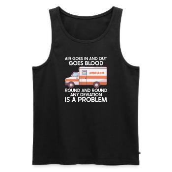 Sanitäter Erster Responder Krankenwagenfahrer - Männer Premium Bio Tank Top - Schwarz - Vorne - AI Model Male 178 light (178cm)