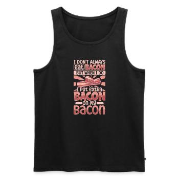 Amateurs de bacon Drôle bacon Nourriture célèbre Keto - Débardeur bio Premium Homme - noir - Devant - Michal (187cm)