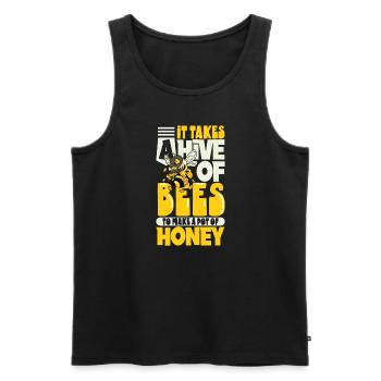 Honigbienen-imkerei Imker Honigbienen-bienenhaus - Männer Premium Bio Tank Top - Schwarz - Vorne - Michal (187cm)