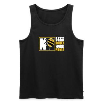 Honey bee beekeeping beekeeper honey bee apiary - Men's Premium Organic Tank Top - black - Front - Michal (187cm)