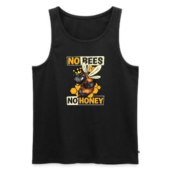 Honey bee beekeeping beekeeper honey bee apiary - Men's Premium Organic Tank Top - black - Front - Michal (187cm)