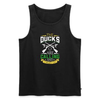 Duck Hunt Duck Hunter Bird Hunting Duck Hunting - Men's Premium Organic Tank Top - black - Front - AI Model Male 178 light (178cm)