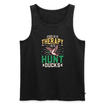 Duck Hunt Duck Hunter Bird Hunting Duck Hunting - Men's Premium Organic Tank Top - black - Front - AI Model Male 178 light (178cm)