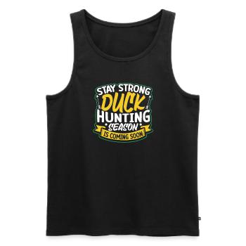 Duck Hunt Duck Hunter Bird Hunting Duck Hunting - Men's Premium Organic Tank Top - black - Front - AI Model Male 178 light (178cm)