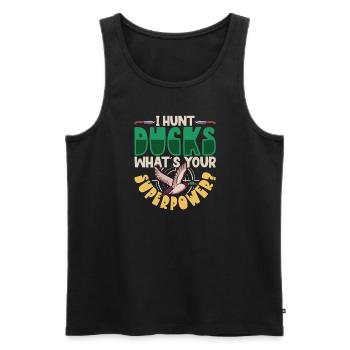 Duck Hunt Duck Hunter Bird Hunting Duck Hunting - Men's Premium Organic Tank Top - black - Front - AI Model Male 178 light (178cm)