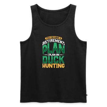 Duck Hunt Duck Hunter Bird Hunting Duck Hunting - Men's Premium Organic Tank Top - black - Front - AI Model Male 178 light (178cm)