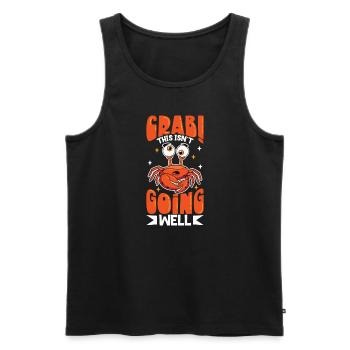 Crab crab crab whisperer crab hunting fisherman - Men's Premium Organic Tank Top - black - Front - AI Model Male 178 light (178cm)