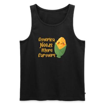 Funny Farmer Funny Farming Tractor Country Life - Männer Premium Bio Tank Top - Schwarz - Vorne - Michal (187cm)
