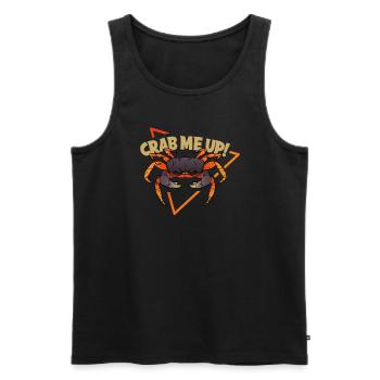 Crab crab crab whisperer crab hunting fisherman - Men's Premium Organic Tank Top - black - Front - AI Model Male 178 light (178cm)