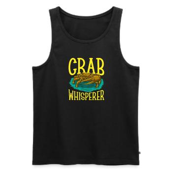 Crab crab crab whisperer crab hunting fisherman - Men's Premium Organic Tank Top - black - Front - AI Model Male 178 light (178cm)