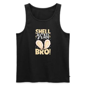 Oyster lover Funny oyster oyster shucker - Men's Premium Organic Tank Top - black - Front - Michal (187cm)