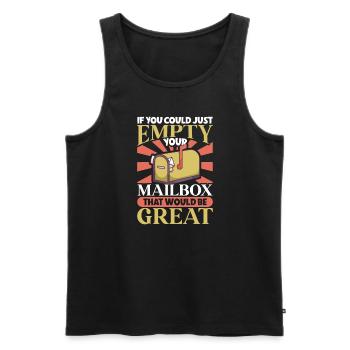 Postal clerk Postlady Postman Post Office - Men's Premium Organic Tank Top - black - Front - AI Model Male 178 light (178cm)