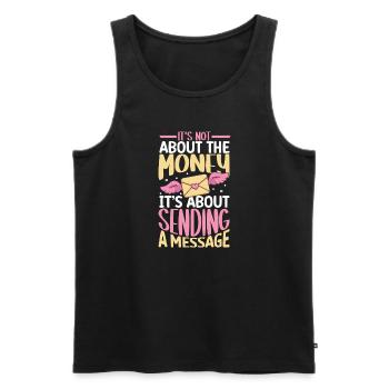 Postal clerk Postlady Postman Post Office - Men's Premium Organic Tank Top - black - Front - AI Model Male 178 light (178cm)