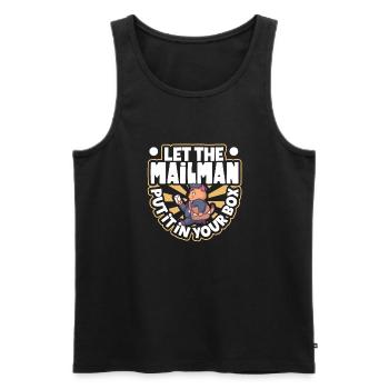Postal clerk Postlady Postman Post Office - Men's Premium Organic Tank Top - black - Front - AI Model Male 178 light (178cm)