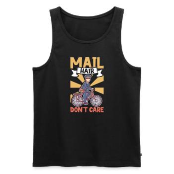 Postal clerk Postlady Postman Post Office - Men's Premium Organic Tank Top - black - Front - AI Model Male 178 light (178cm)