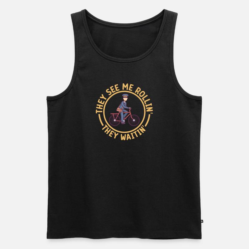 Postangestellte Postdame Postbote Post - Männer Premium Bio Tank Top - Schwarz