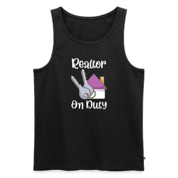 Real Estate Agent Realtor Home Closing Investor - Men's Premium Organic Tank Top - black - Front - AI Model Male 178 light (178cm)