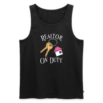 Real Estate Agent Realtor Home Closing Investor - Men's Premium Organic Tank Top - black - Front - AI Model Male 178 light (178cm)