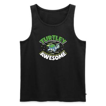 Boxer Boxing Turtle Turtles Sea Ocean Reptile - Männer Premium Bio Tank Top - Schwarz - Vorne - AI Model Male 178 light (178cm)