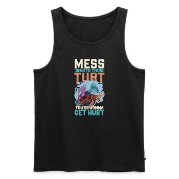 Boxer Boxing Turtle Turtles Sea Ocean Reptile - Männer Premium Bio Tank Top - Schwarz - Vorne - AI Model Male 178 light (178cm)