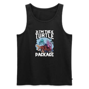 Boxer Boxing Turtle Turtles Sea Ocean Reptile - Männer Premium Bio Tank Top - Schwarz - Vorne - AI Model Male 178 light (178cm)