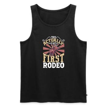 Cowboy Barn Bull Rider Rodeo Country Western - Männer Premium Bio Tank Top - Schwarz - Vorne - AI Model Male 178 light (178cm)