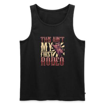 Cowboy Barn Bull Rider Rodeo Country Western - Männer Premium Bio Tank Top - Schwarz - Vorne - AI Model Male 178 light (178cm)