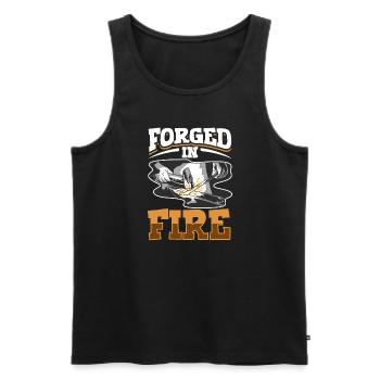 Blacksmith Metalworker Bladesmith Metal - Men's Premium Organic Tank Top - black - Front - Michal (187cm)