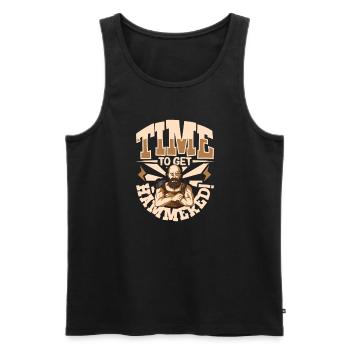 Blacksmith Metalworker Bladesmith Metal - Men's Premium Organic Tank Top - black - Front - Michal (187cm)