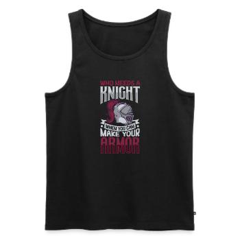 Blacksmith Metalworker Bladesmith Metal - Men's Premium Organic Tank Top - black - Front - Michal (187cm)