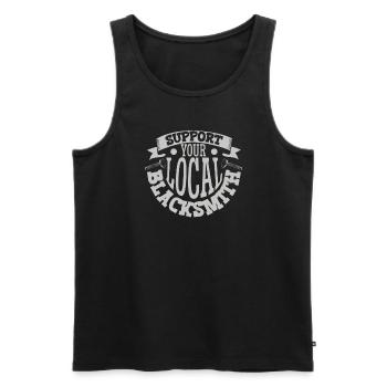 Blacksmith Metalworker Bladesmith Metal - Men's Premium Organic Tank Top - black - Front - Michal (187cm)