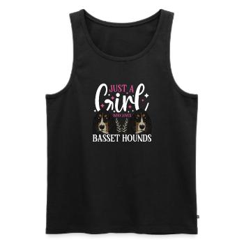 Dog basset hound Pet Dog Lover Puppy basset hound - Männer Premium Bio Tank Top - Schwarz - Vorne - Michal (187cm)