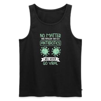 Funny pharmacist-pharmacy-technician-pharmacy pharmacy - Men's Premium Organic Tank Top - black - Front - AI Model Male 178 light (178cm)