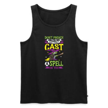 Hexe Okkult Gothic Dunkel Satanisch Unheilige - Männer Premium Bio Tank Top - Schwarz - Vorne - Michal (187cm)