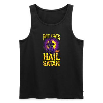 Sorcière Occulte Gothique Sombre Satanique Impie - Débardeur bio Premium Homme - noir - Devant - Michal (187cm)