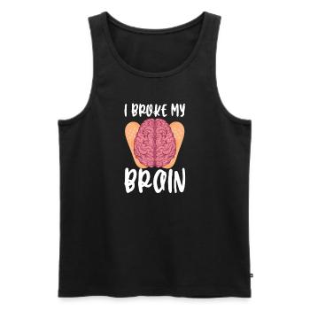 Brain Surgery Joke Brain Surgery Awareness Gift - Men's Premium Organic Tank Top - black - Front - AI Model Male 178 light (178cm)