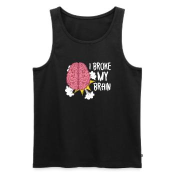 Brain Surgery Joke Brain Surgery Awareness Gift - Men's Premium Organic Tank Top - black - Front - AI Model Male 178 light (178cm)