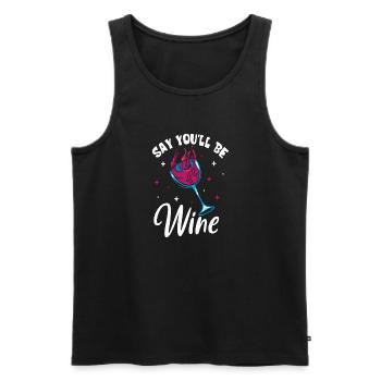 Wine making Wine Maker Wine Lover Wine Fan - Männer Premium Bio Tank Top - Schwarz - Vorne - AI Model Male 178 light (178cm)