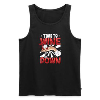 Wine making Wine Maker Wine Lover Wine Fan - Männer Premium Bio Tank Top - Schwarz - Vorne - AI Model Male 178 light (178cm)