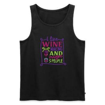 Wine making Wine Maker Wine Lover Wine Fan - Männer Premium Bio Tank Top - Schwarz - Vorne - AI Model Male 178 light (178cm)