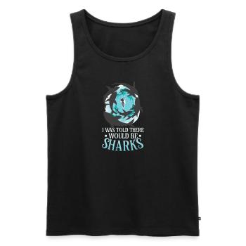 Shark Ocean Predator Plongée sous-marine - Débardeur bio Premium Homme - noir - Devant - AI Model Male 178 light (178cm)