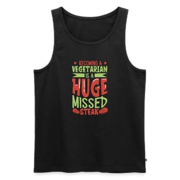 Bbq Grill Grilling Grillmaster Barbecue Meat Beef - Men's Premium Organic Tank Top - black - Front - Michal (187cm)