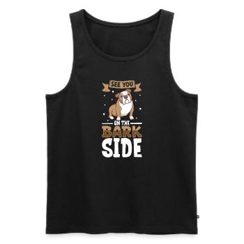 french bulldog english bulldog dog lover bulldog - Männer Premium Bio Tank Top - Schwarz - Vorne - AI Model Male 178 light (178cm)