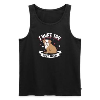 french bulldog english bulldog dog lover bulldog - Männer Premium Bio Tank Top - Schwarz - Vorne - AI Model Male 178 light (178cm)