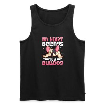 french bulldog english bulldog dog lover bulldog - Männer Premium Bio Tank Top - Schwarz - Vorne - Michal (187cm)