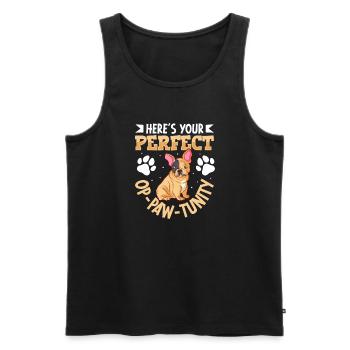 french bulldog english bulldog dog lover bulldog - Männer Premium Bio Tank Top - Schwarz - Vorne - Michal (187cm)