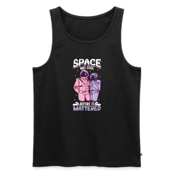 Astronaute Astronomie Système solaire Space Kids - Débardeur bio Premium Homme - noir - Devant - Michal (187cm)