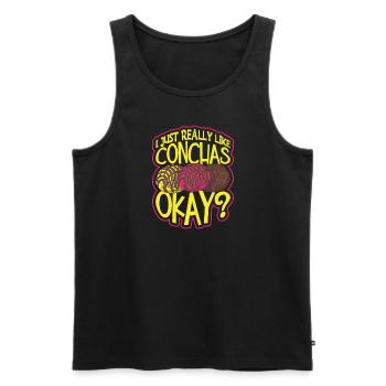 Spanischer Humor Conchas Mexikanisches Brot - Männer Premium Bio Tank Top - Schwarz - Vorne - AI Model Male 178 light (178cm)